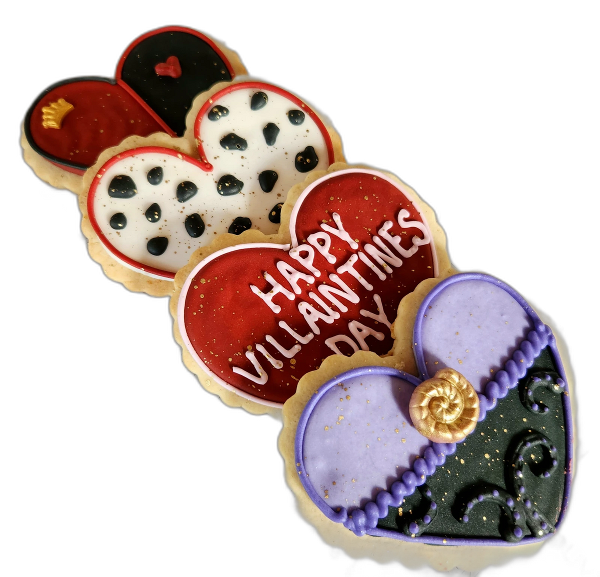 Villianess Valentines Decorated Sugar Cookies